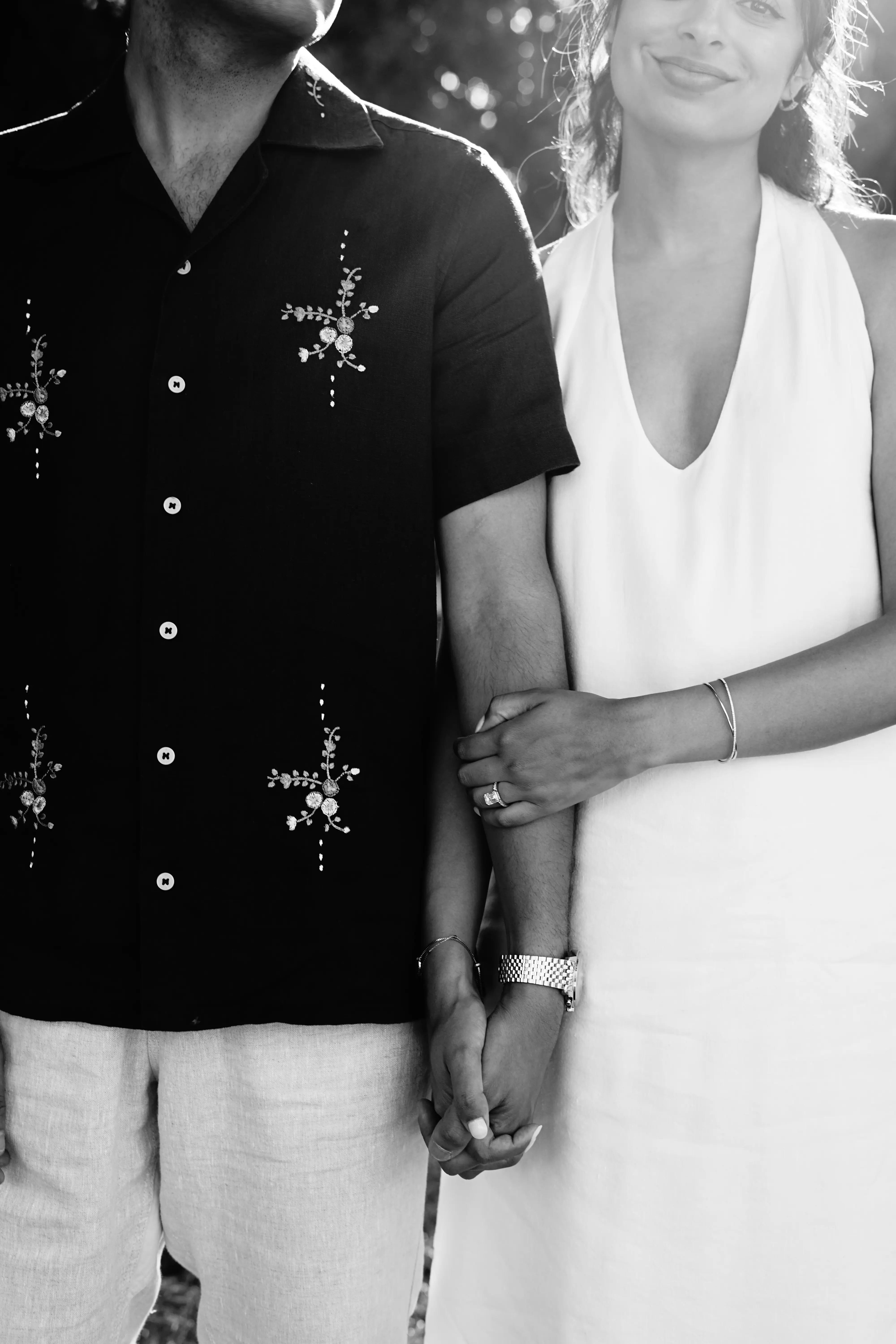 Aliya and Anuraag — hands together